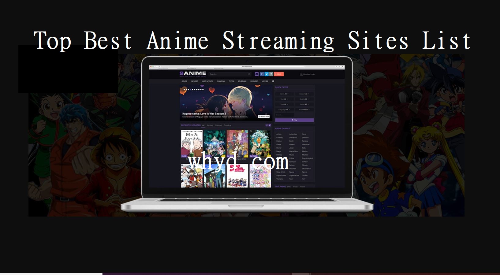 Top Best Anime Streaming Sites List