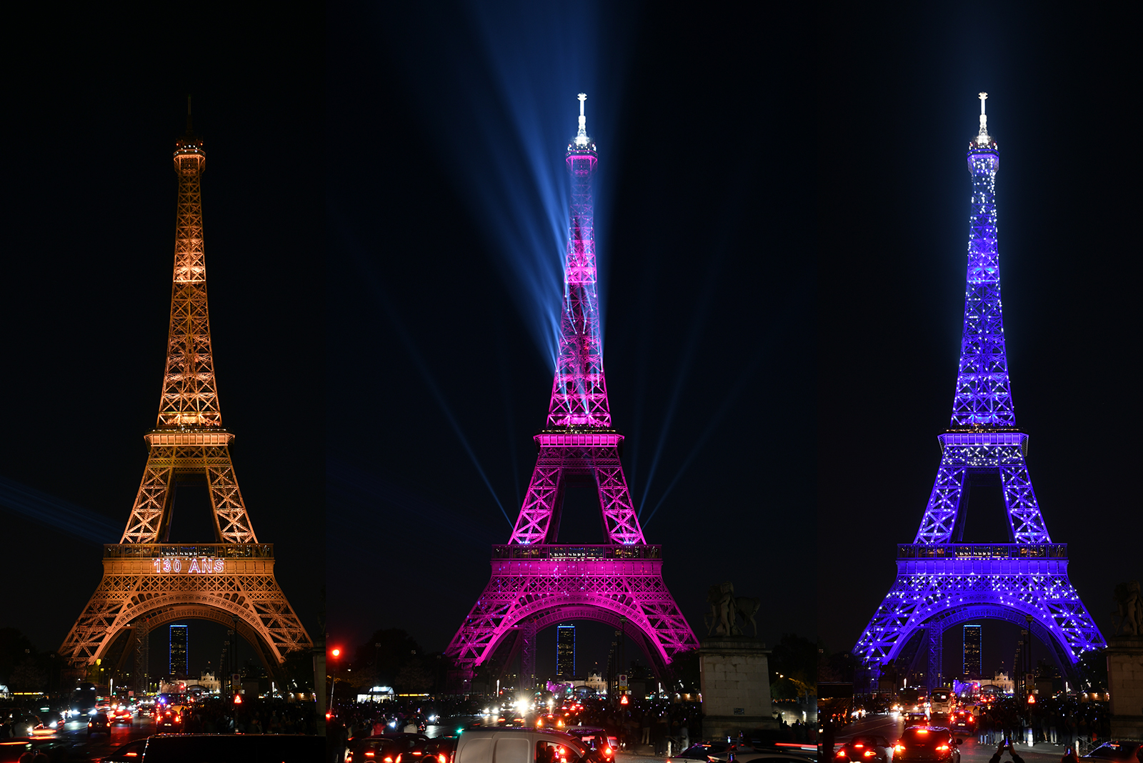 The Eiffel Tower's light show ushers in the year 2022: