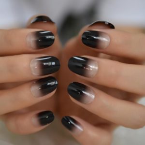 Black ombre nails