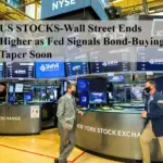 US STOCKS-Wall Street Ends Higher as Fed Signals Bond-Buying Taper Soon