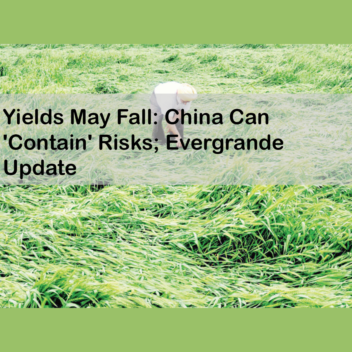 Yields May Fall: China Can 'Contain' Risks; Evergrande Update
