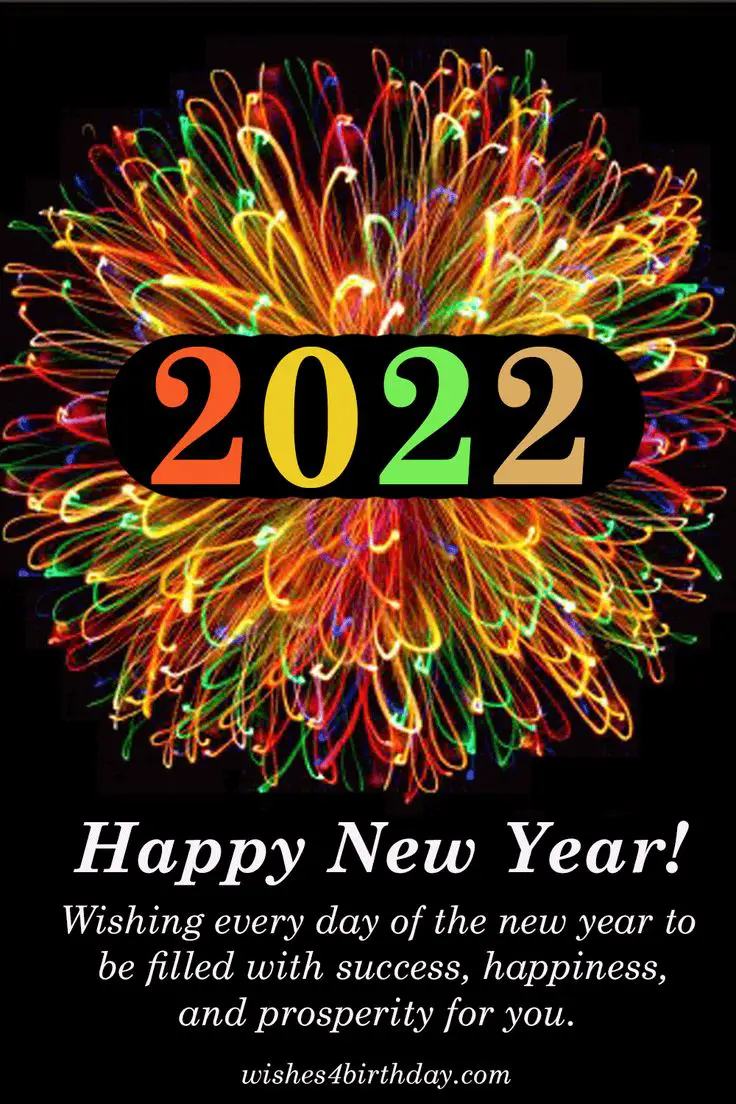 Wishes new year 2022 Happy New