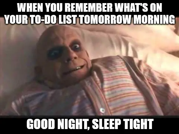 Funny good night meme