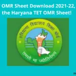 HTET OMR Sheet Download