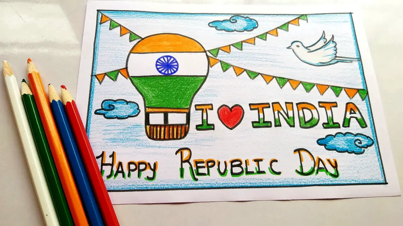 Republic Day Poster Drawing: