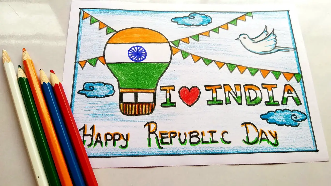 Happy Republic Day Drawing Easy Steps / 26 January ki drawing easy for  beginners / 26 January 2024 - YouTube