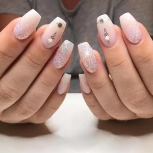 Glitter ombre nails