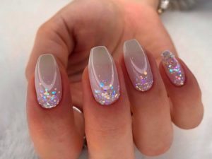 Glitter ombre nails