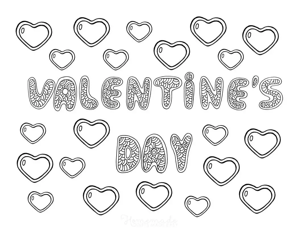 Happy Valentine's Day Coloring Pages 2022 Free