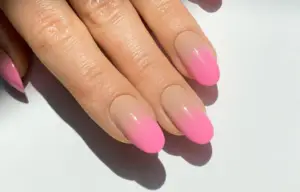 Pink ombre nails