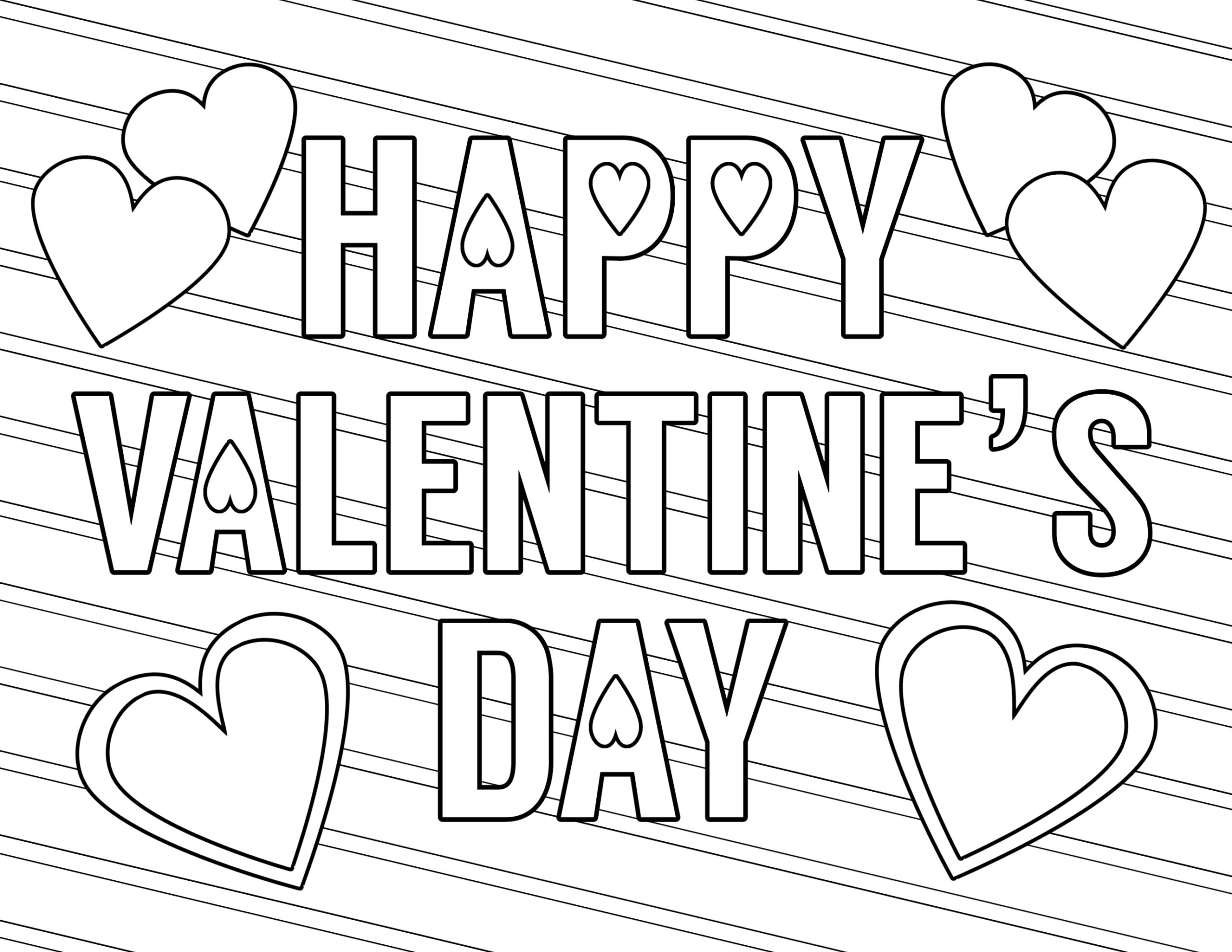 Valentine’s Day Coloring Pages For Kids