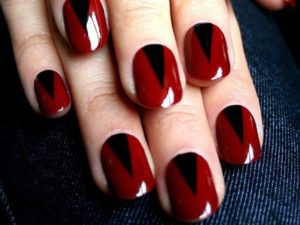 Red ombre nails