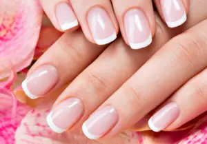 Pink and white ombre nails